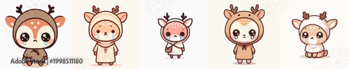 deer beggar vector with sad expression