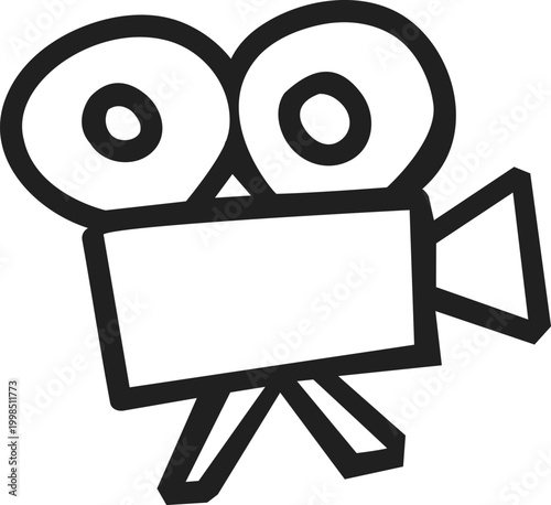 Classic Retro Movie Film Camera Logo