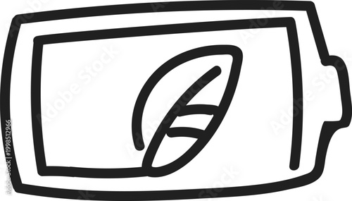 Ecological Battery and Natural Energy Storage Logo