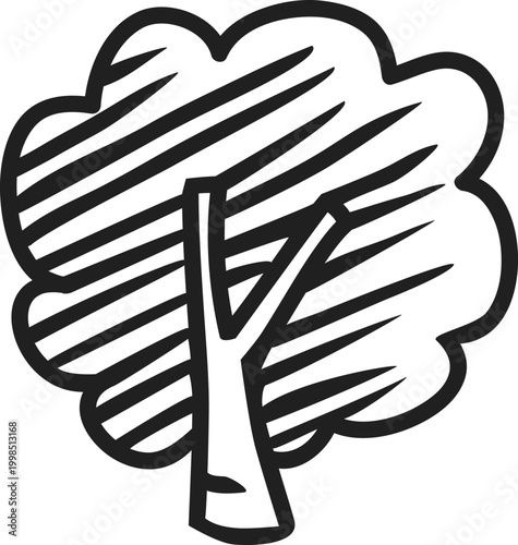 Standing Tree and Nature Life Logo