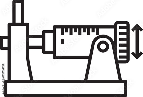 micrometer screw gauge with rotating thimble