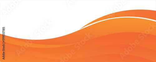 Vector orange line background curve element with white space for text and message design, overlapping layers, vector