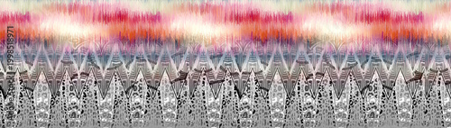 A beautiful abstract colorful textile border for all prints.