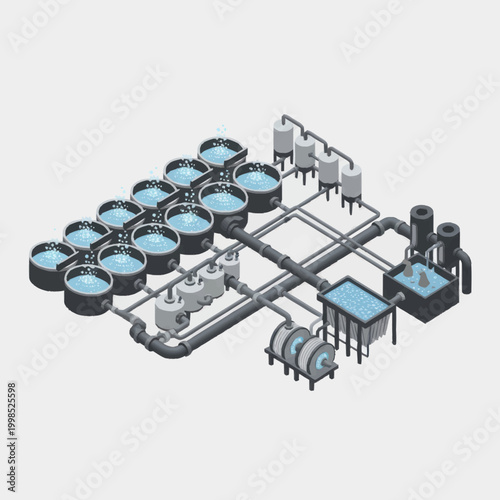 Industrial Water Treatment Plant Schematic Diagram.