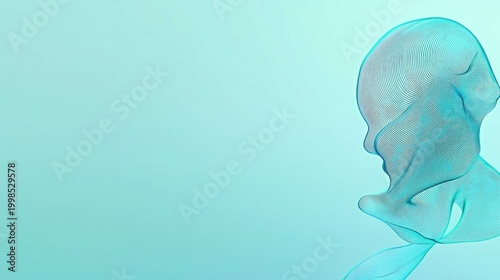 Abstract shape design with translucent lines.