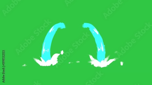 Cartoon Tears  Green Screen Video.