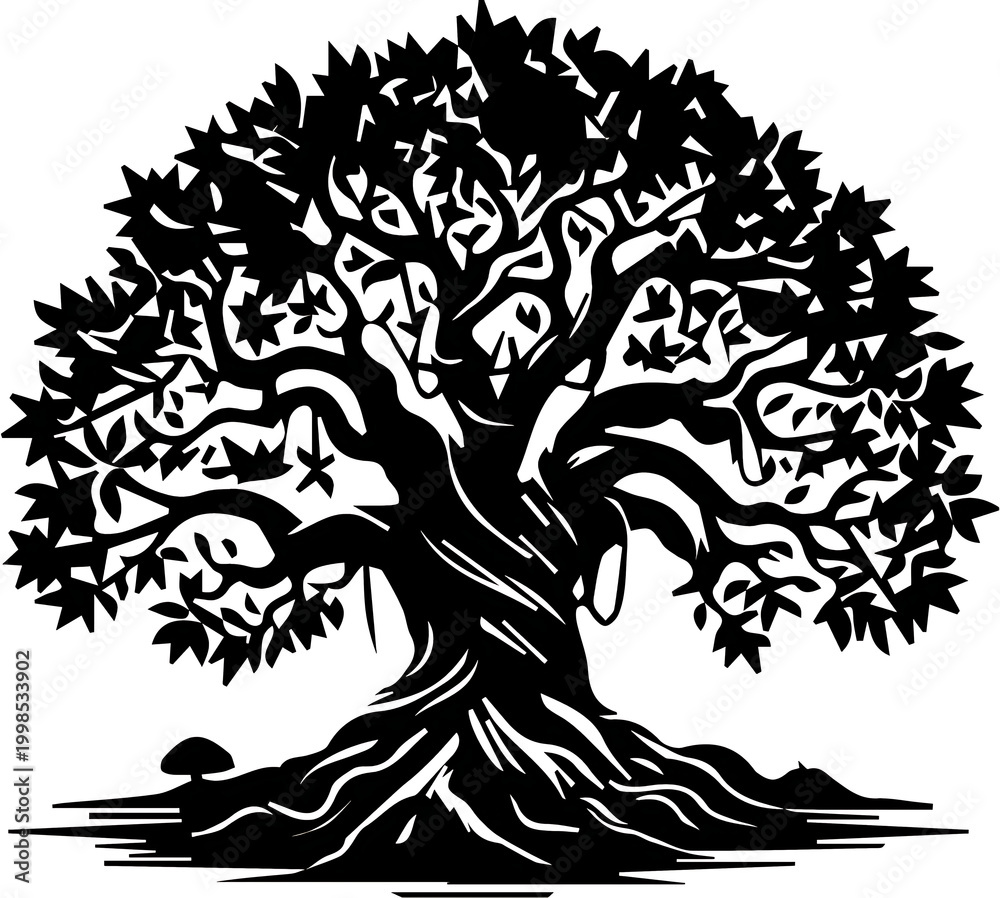 Fototapeta premium vector illustration of a tree