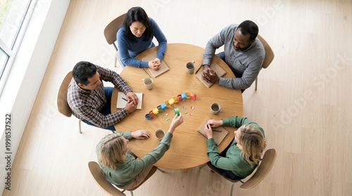 Substance Abuse Prevention Workshop With Adults Around Table