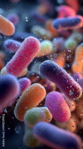 Microbiome imbalance concept with dysbiosis and health issues