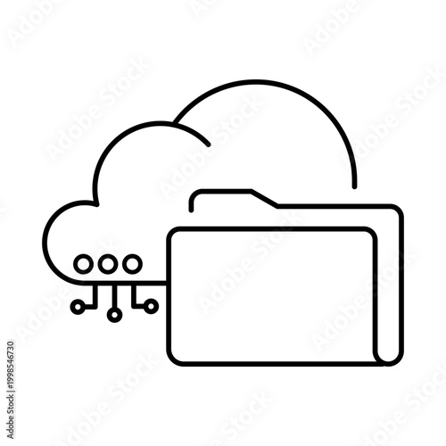 Cloud Storage Database Icon. vector icon design