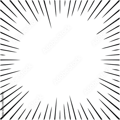 Sunburst lines create a dynamic focus effect for graphic design projects requiring an energetic look.