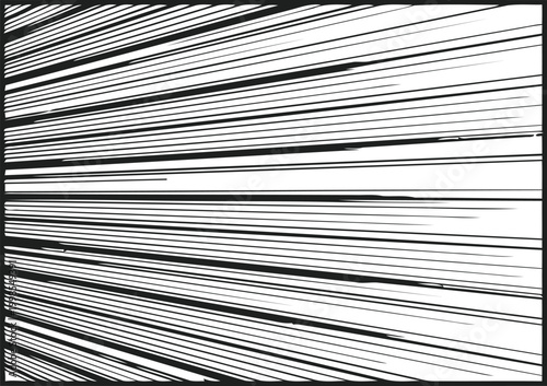 Horizontal speed lines convey rapid motion and intensity across a wide composition for visual storytelling.