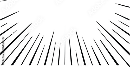 Sunburst rays extend outward from the bottom center to provide an upward focus and a dramatic sense of rising action for graphic layouts.