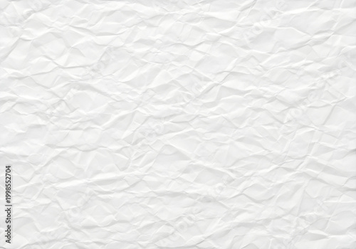 Crumpled white paper texture background with wrinkles and creases isolated on transparent background