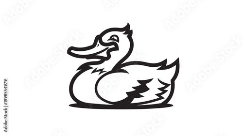 Dragon logo line art premium emblem with curled tail, sharp claws, and stylized wing silhouette for brand identity featuring vector style, fantasy