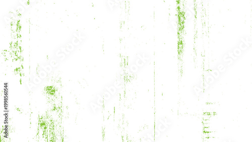 Green grunge texture on white background with vertical streaks and spots