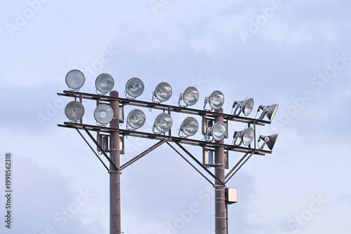 球場のナイター設備のライト