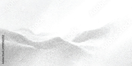 Abstract mountains landscape with soft grey sand dunes in a minimal artistic style