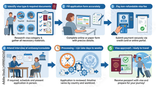 Comprehensive step-by-step guide to navigating the global visa application process and securing