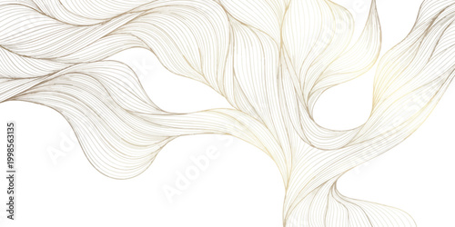 Abstract flowing lines with smooth curves and modern wave patterns