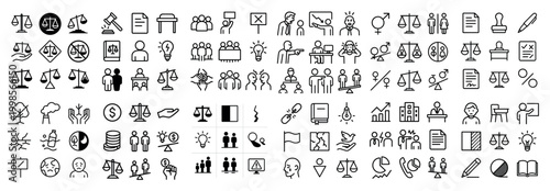 Legal and justice icon collection