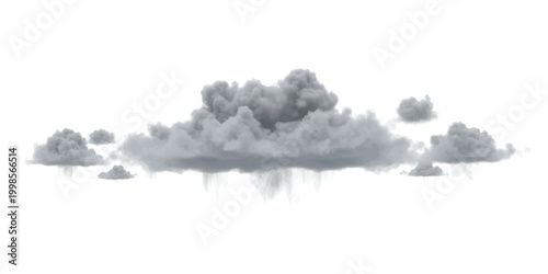 Dark grey storm clouds with falling rain showers