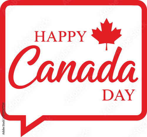 Happy canada day celebrating canadian pride with festive graphics