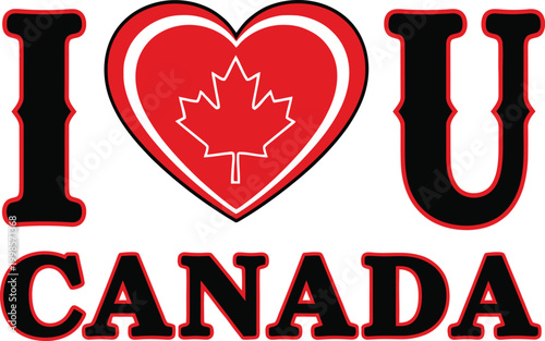 I love canada heart shaped canadian flag for canada day celebrations