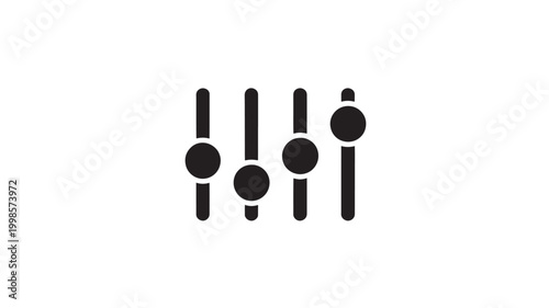 Sound Wave Pattern Icon, Minimalist Audio Waveform for Music Production and Voice Signal Visualization