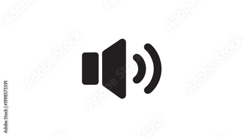 Speaker Audio Icon for Sound Volume and Multimedia Communication Concepts