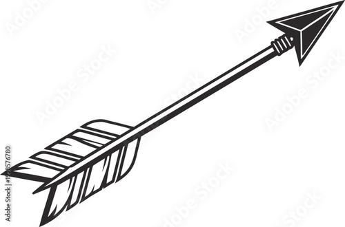 Black and white of a feather quill pen