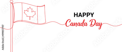Happy canada day celebrating canadian pride and national holiday festivities