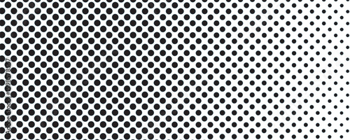 Macro image of printed halftone pattern on white paper showing fine black dots. vector illustration