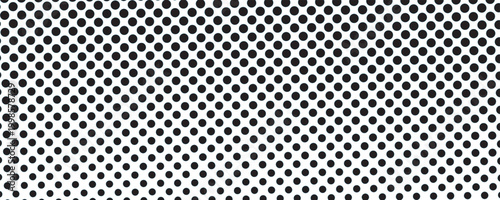 Macro image of printed halftone pattern on white paper showing fine black dots. vector illustration