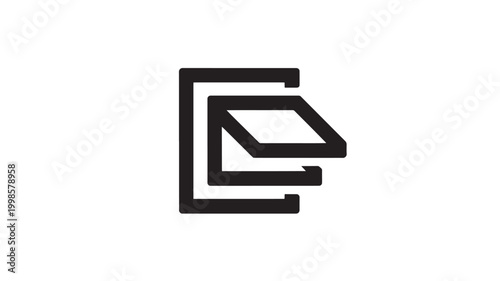 Letter C Logo Design Minimalist Black Monogram for Corporate Identity and Brand Branding