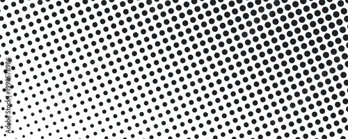 Macro image of printed halftone pattern on white paper showing fine black dots. vector illustration