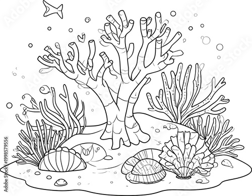 Underwater coral reef scene (5)
