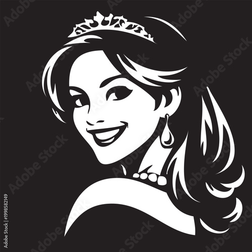 Beautiful girl vector. Minimalism style.	
