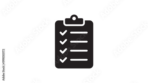 Checklist Icon On Clipboard For Business Task Management Concepts