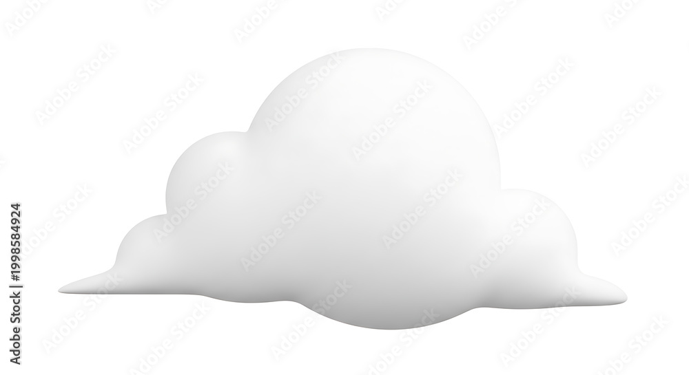 Obraz premium Minimalist white curved shape on transparent background, abstract