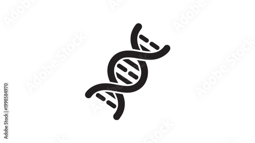DNA Double Helix Structure Icon For Science And Genetics Concepts Isolated On White