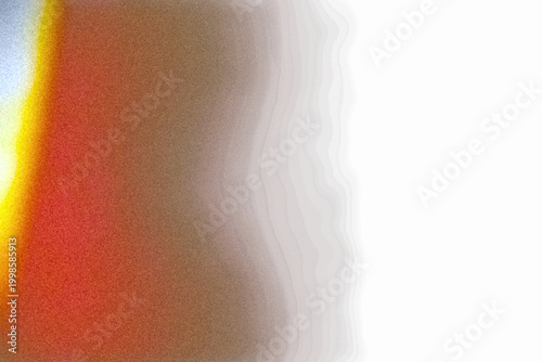 Grainy film texture overlay with red orange light leak and white overexposure fade, analog film burn with vertical distortion, retro cinematic grain noise effect, transparent PNG