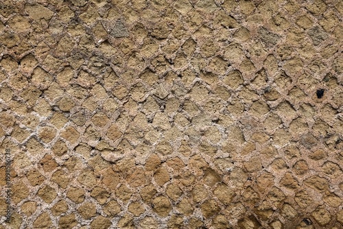 Bild auf Leinwand Ancient Roman opus reticulatum wall texture background
