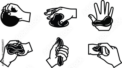 Hand Exercises with Therapy Putty and Stress Ball