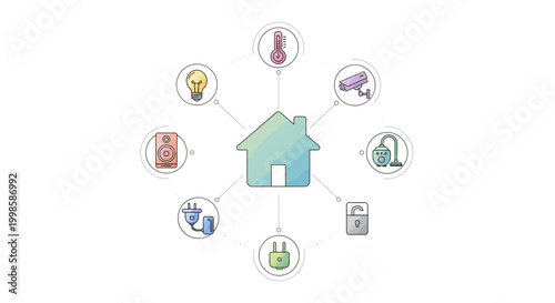 Smart Home Automation System Icons.