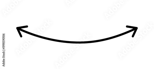 Curved double arrow line bidirectional direction symbol