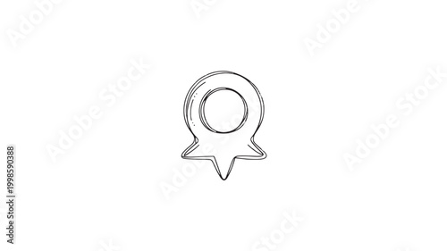 Speech Bubble Minimalist Outline Icon for Communication Chat Dialogue and Social Media Messaging Concepts