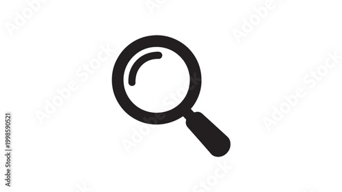 Magnifying Glass Icon Searching Isolated on White For Investigation Concepts
