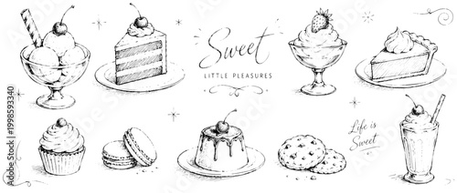 Vintage hand-drawn 
