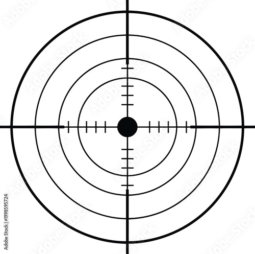 Black scope target icon Vector
